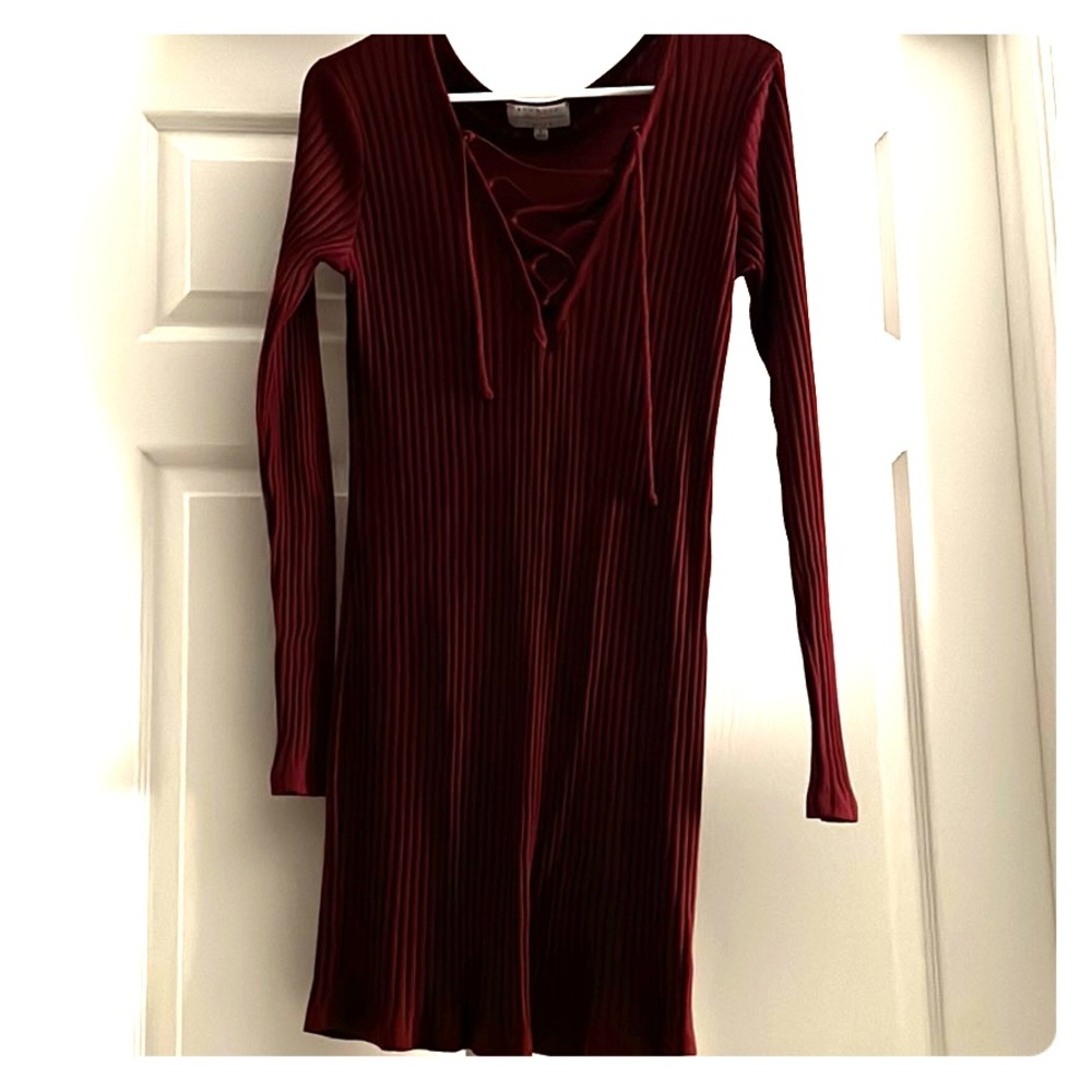 Kendall & Kylie Maroon Mini Dress